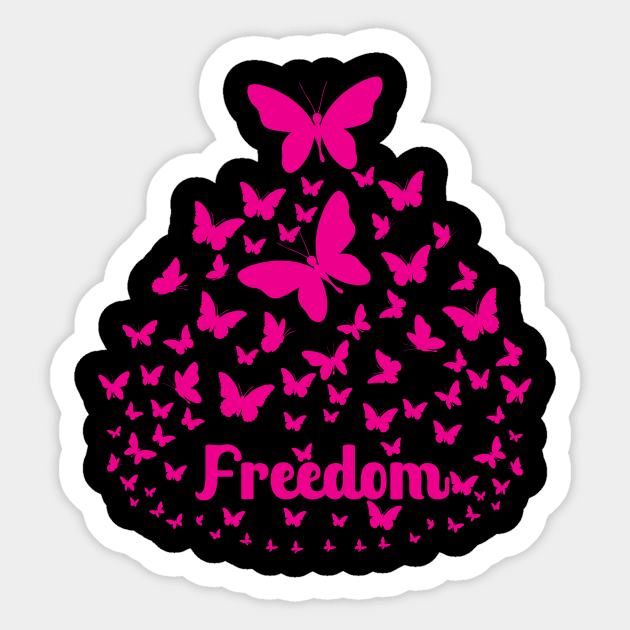 butterfly Freedom Sticker by safi$12